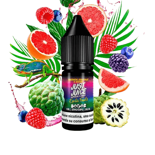 just-juice-50-50-exotic-fruits-cherimoya-grapefruit-amp-berries-10ml E-Liquid Just Juice 50/50 Exotic Fruit Cherimoya Grape Frute % Berries 10ml