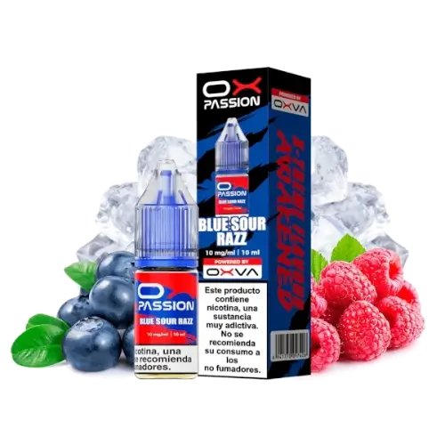 Oxva Ox Passion Salts Blue Sour Razz 10ml Oxva Ox Passion Salts Blue Sour Razz 10ml - Sales de nicotina con frambuesas, arándanos y hielo