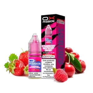 Oxva Ox Passion Salts Strawberry Raspberry Cherry 10ml - Sales de nicotina con fresas, frambuesas y cerezas